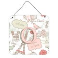 Micasa Letter O Love In Paris Pink Wall and Door Hanging Prints MI729883